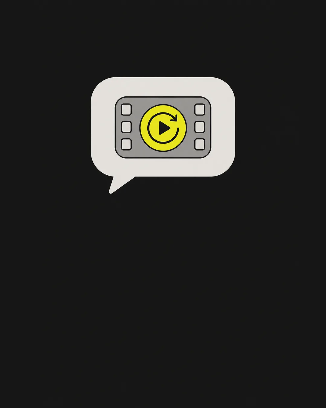 Illustration: a video turning into a searchable block of transcript text